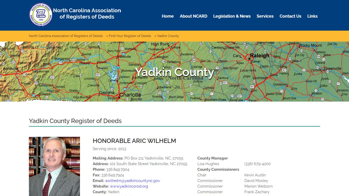 Yadkin County – North Carolina Association of Registers of Deeds